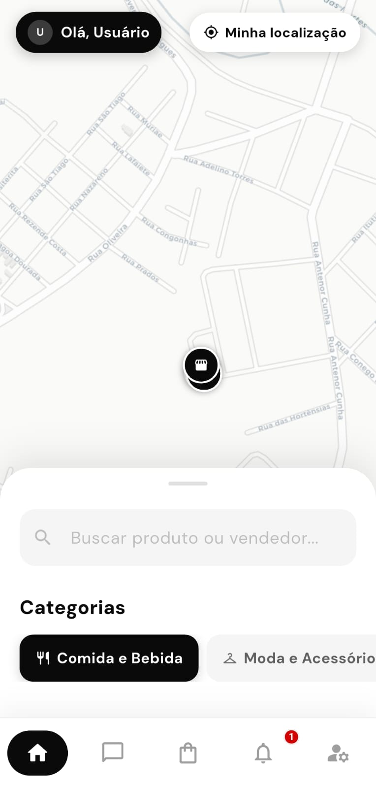 Tela do aplicativo QiqiMarket